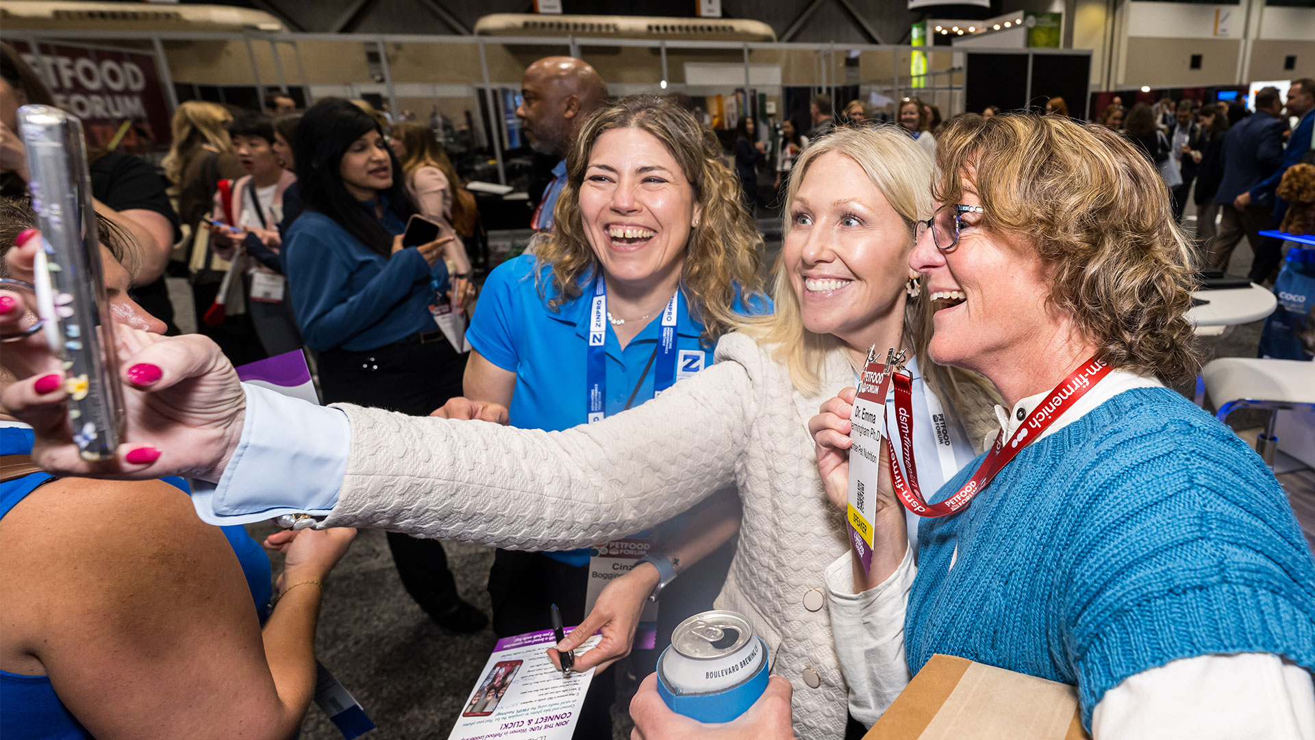 Women in Pet Food participate in a networking activity at Petfood Forum 2026